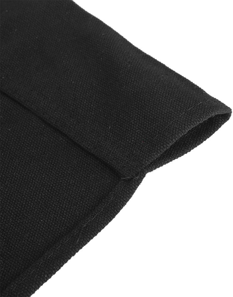 GLOGLOW 1 Set Directors Chair Canvas Replacement Covers, Movie Chair Replacement Canvas Seat and Back Cover for Home Director Chair (Black)