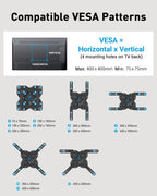 PERLESMITH Full Motion TV Wall Mount for 27-60 Inch Flat & Curved TVs, Single Stud TV Mount with Articulating Swivel Tilt - Wall Mount TV Bracket VESA 400x400mm up to 77 lbs, Perfect Center Design