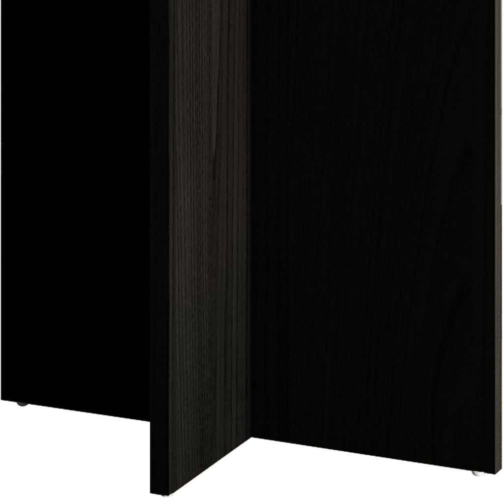 HOME DESIGN Joliet 3 Piece Coffee Table Set 23.6 Inches with Plank-Style Tops, Modern Living Room Furniture, Durable Wood Look, Black