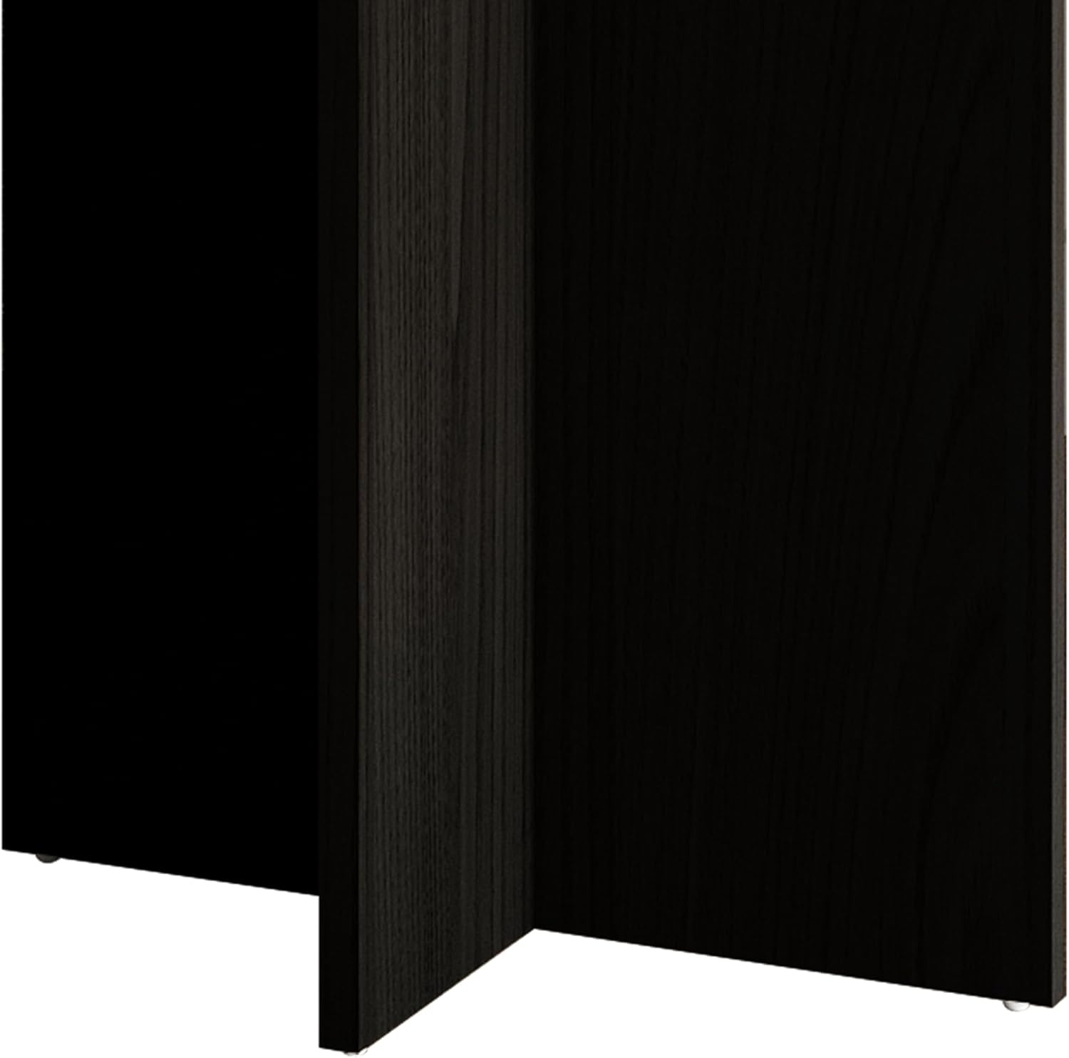 HOME DESIGN Joliet 3 Piece Coffee Table Set 23.6 Inches with Plank-Style Tops, Modern Living Room Furniture, Durable Wood Look, Black
