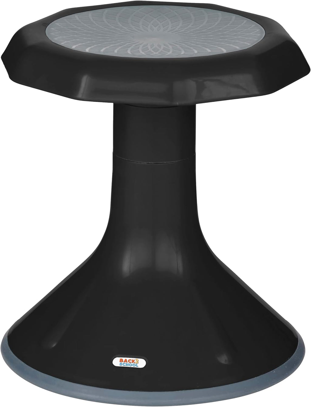 Back2School Express Wobble Sensory Stool, 15in Seat Height, Flexible Seating, Black