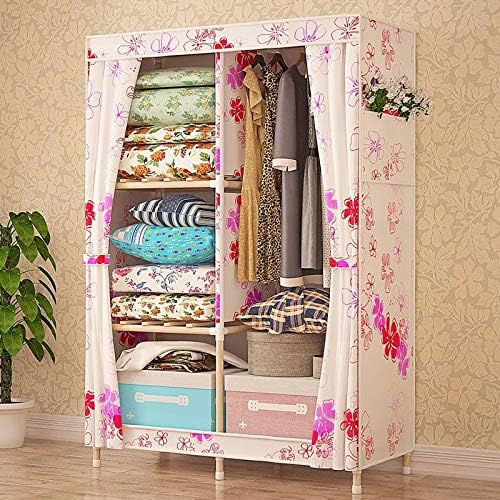 Simple Wardrobe Reinforced Thicken Cloth Sturdy Steel Frame Assembly Oxford Locker Hanging
