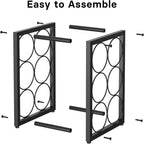 Metal Countertop Wine Rack 6 Bottles, Fits Large Wine Bottles | Free Standing
