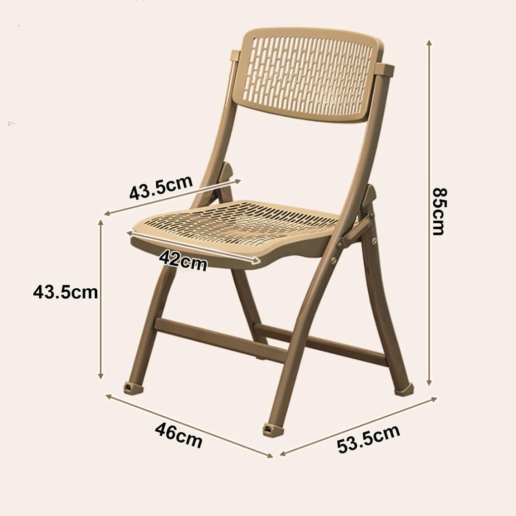 JSWHYBD PP Plastic Folding Chair Lightweight Folding Chair Easy to Fold and Store Comfortable and Durable Strong Load-Bearing Capacity Suitable for Parties Families and Offices(Grey)