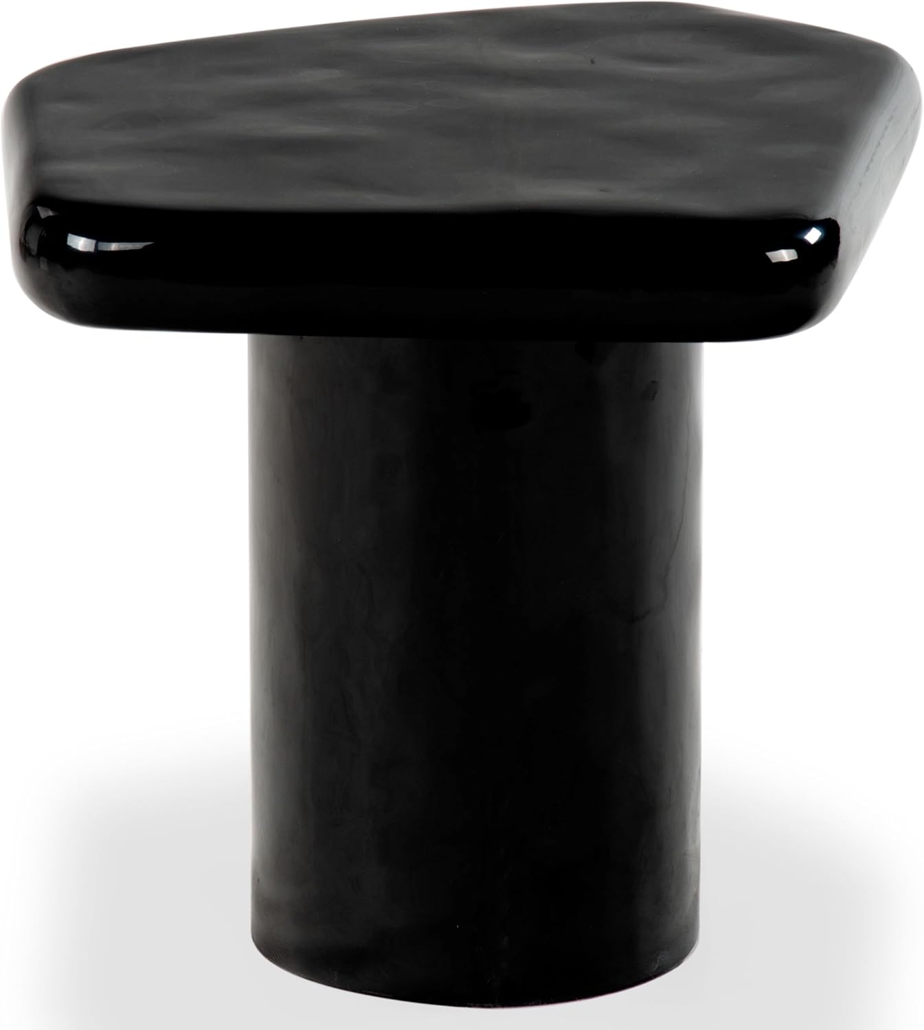 SAFAVIEH Couture Collection - Rhianna Black Concrete Accent Table, Sculptural Side Table, Modern Design (SFV2608B)