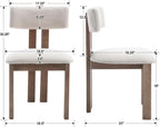 chairus Linen Dining Chairs Set of 4 Modern Farmhouse Kitchen Chairs with Open Slat Back Upholstered Wood Side Chairs for Dining Room, Restaurant, Living Room, Beige
