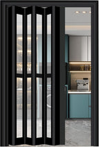 Custom Aluminum Panel Sliding Accordion Door, Interior & Outdoor Use for Bedroom Kitchen Office Hallway Shed, Customizable Closet Barn Panels, Custom Size Color