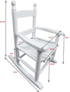Children's Pink Wooden Rocking Chair - Indoor or Outdoor - Comfortable and Durable Home Leisure Rocking Chair