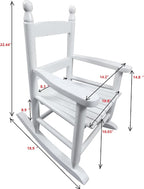Children's Wooden Rocking Chair, White, Classic Style, Indoor Use, Kids Toddler Rocker
