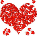 HappyFiller 150 PCS Red Acrylic Hearts for Shaped Crystals Fake Heart Gems for Vase Fillers,Table Scatters,Wedding Centerpieces,Birthday,Engagement Party,Bridal Shower Gifts,11 OZ