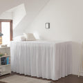 Dorm Bed Skirt, Dorm Bed Skirt Twin XL, 100% Microfiber Dorm Bed Skirts, Twin Extra Long Dorm Bedding, Split Corner, Twin XL 32" Drop (White)