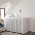 Dorm Bed Skirt, Dorm Bed Skirt Twin XL, 100% Microfiber Dorm Bed Skirts, Twin Extra Long Dorm Bedding, Split Corner, Twin XL 32" Drop (White)