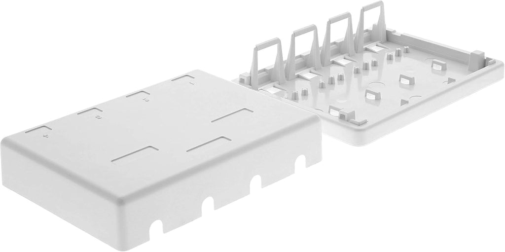 Networx® 4-Port Ethernet Keystone Jack Surface Mount Box, Unloaded, White
