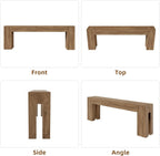 Epecoya 94.5 Inch Extra Long Console Table, Farmhouse Large Wooden Entryway Table, Long Sofa Table Behind Couch for Spacious Living Room Hallway, Natural Oak Brown