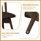 Giantex Windsor Dining Chairs Set of 2, Farmhouse Swivel Kitchen Chairs with Spindle Back, Solid Rubber Wood Frame, Mid Century Armless Dining Room Chairs for Home Kitchen Restaurant, Walnut