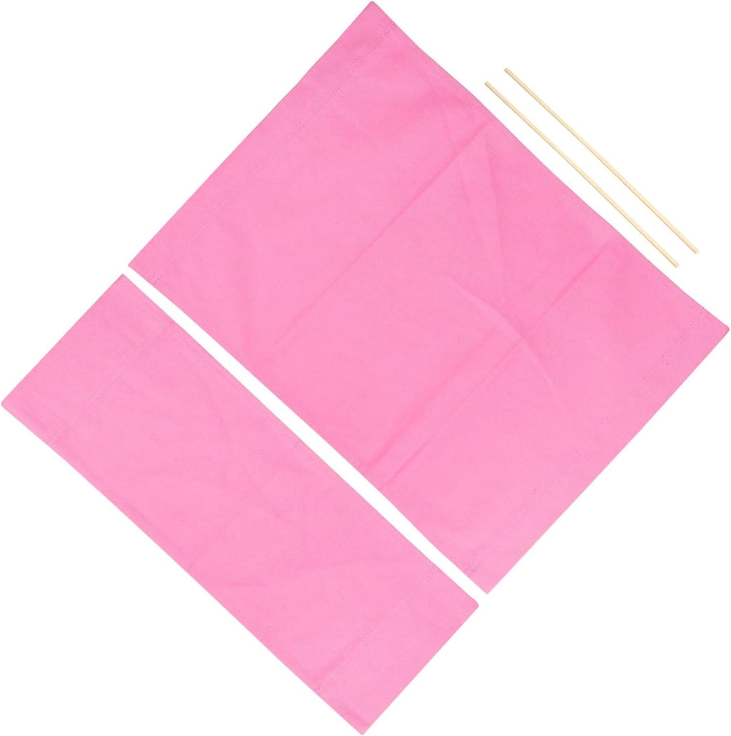 PATIKIL Director Chair Accessories Set, Makeup Artist Chair Canvas Replacement Kit with 2 Round Sticks, Pink