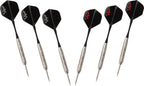 Viper Vault Cabinet & Shot King Sisal/Bristle Dartboard Ready-to-Play Bundle with Two Sets of Steel-Tip Darts, Throw Line, and Dry Erase Scoreboards, Walnut Finish