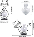 Plant Terrarium Plants Propagation Station Cat Lover Gifts for Women Home Office Decor Cat Desk Accessories