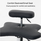 Cross Legged Chair with Wheels - Height Adjustable Kneeling Chair for Office, Home, Yoga, and Meditation (Svart)