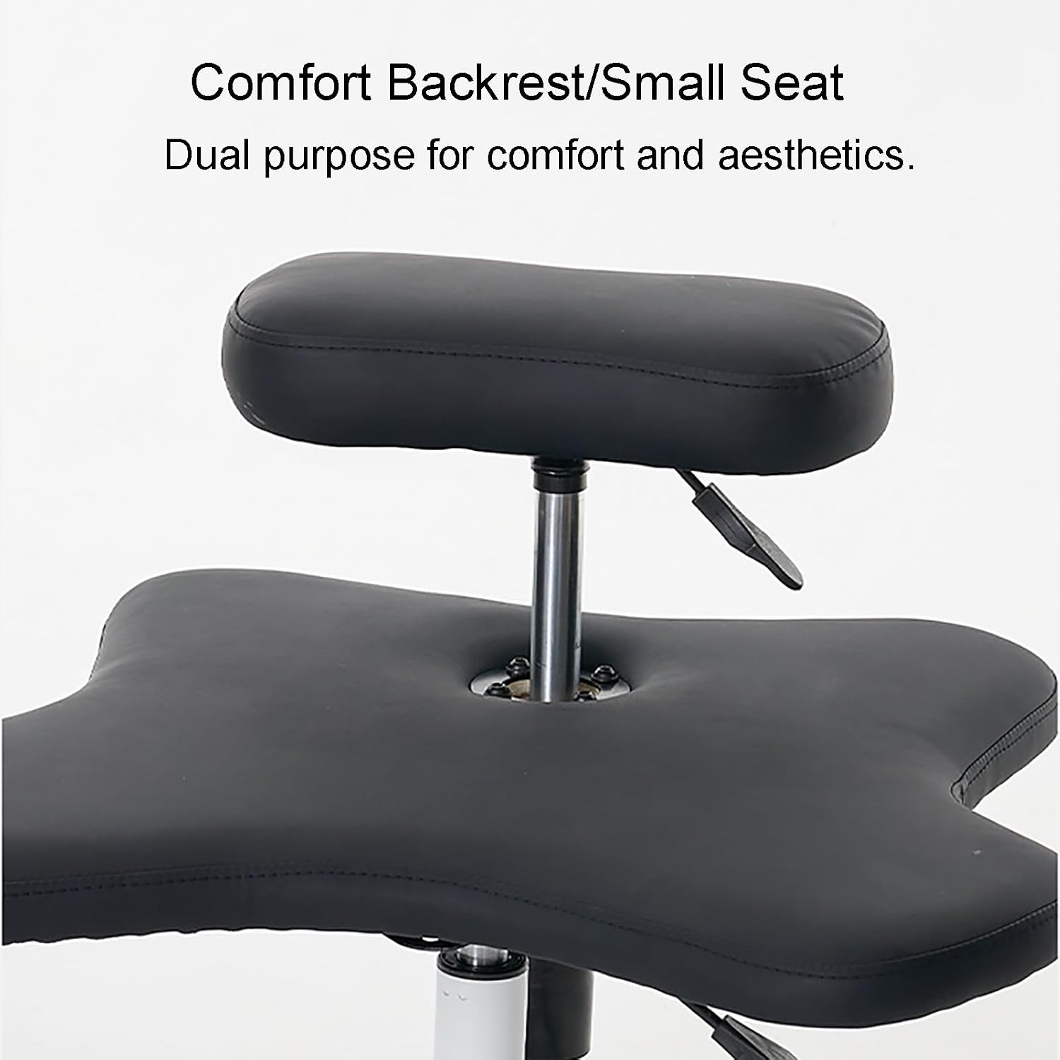 Kneeling Chair with Wheels - Height Adjustable Cross Legged Seat for Office, Home, Yoga, and Meditation (Bianco)