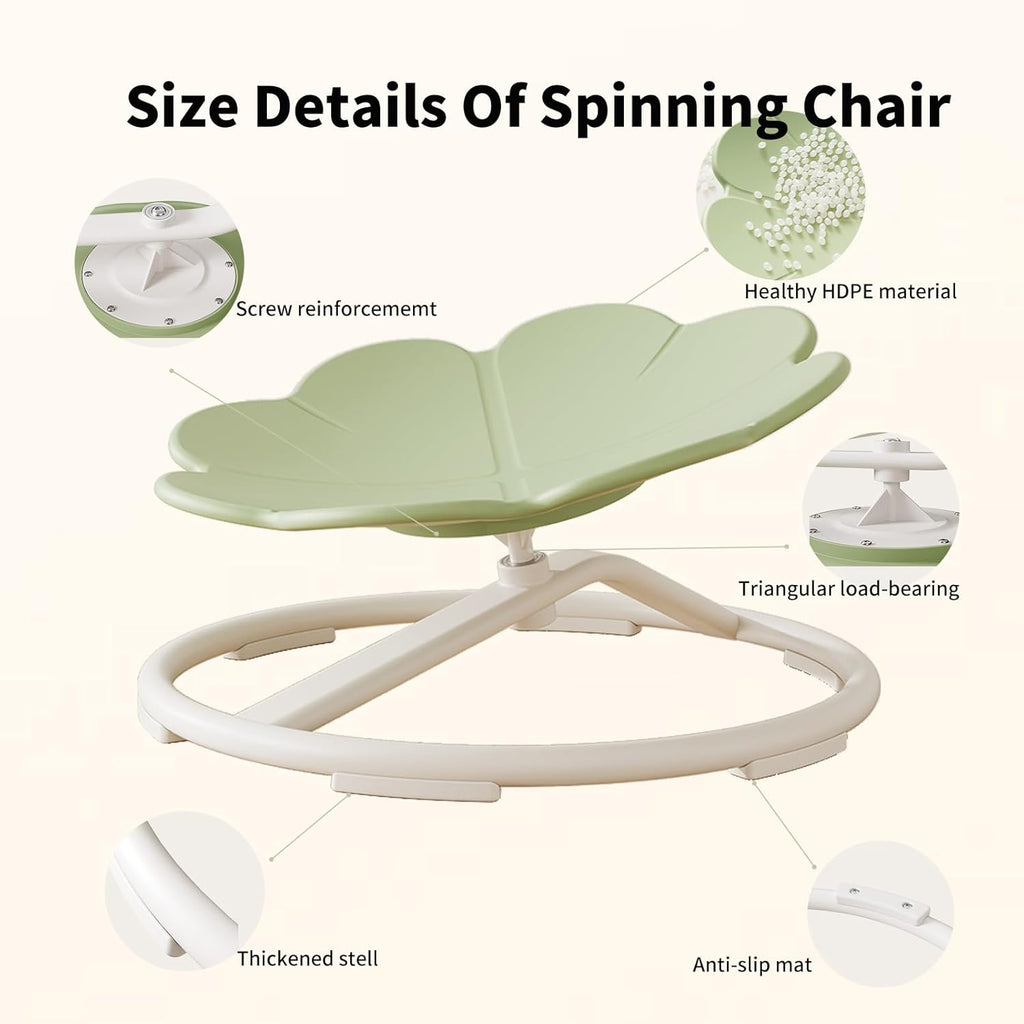 Sensory Toys Spinning Chair for Kids, Indoor Autism Sensory Toys Rocking Chair Toys for Autistic Kids Ages 3-5, Sensory Items for Classroom Balance Coordination Focus Green