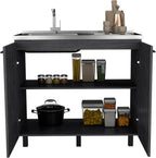Utility Sink Cabinet Burwood, Kitchen, Smokey Oak