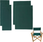 Upone 2 Set (4pcs) 20.86" L x 16.14" W Directors Chair Canvas Replacement Covers Kit for Directors Chairs,Movie Chair Replacement Canvas Oxford Cloth Cover for Home Director Chair Large Size (Green)