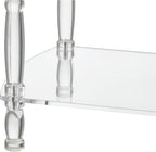 3 Tier Clear Acrylic Table, Accent Furniture for Living Room, Bedroom Clear Nightstand Side End Tables 12" D x 19" W x 28" H