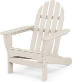 Polywood Adirondack Chair & 18" Side Table Bundle, Sand