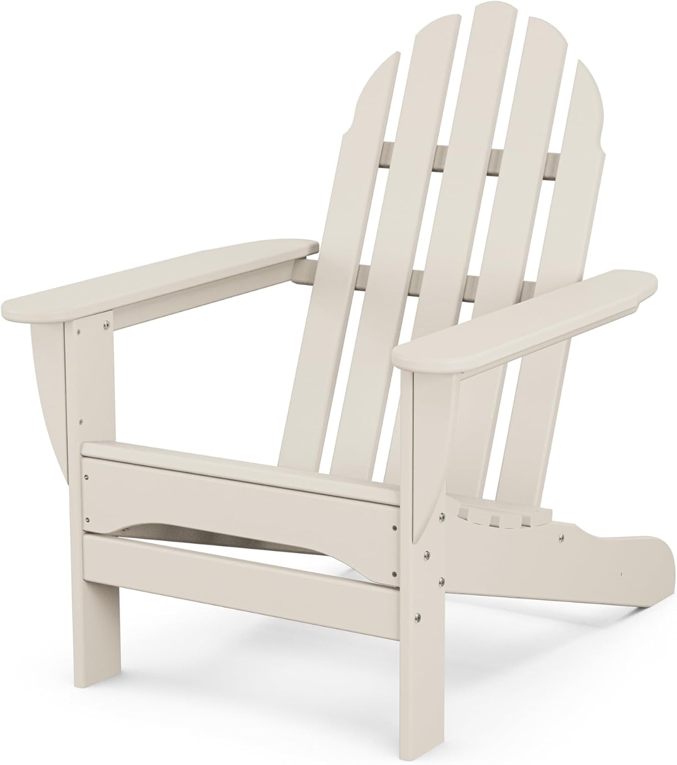 Polywood Adirondack Chair & 18" Side Table Bundle, Sand