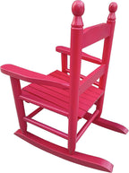 Gecheer Kids' Rocking Chair in Rose Red – Indoor or Outdoor Use – Sturdy Hardwood Construction for Children – Easy Assembly – Weight Capacity 110 lbs