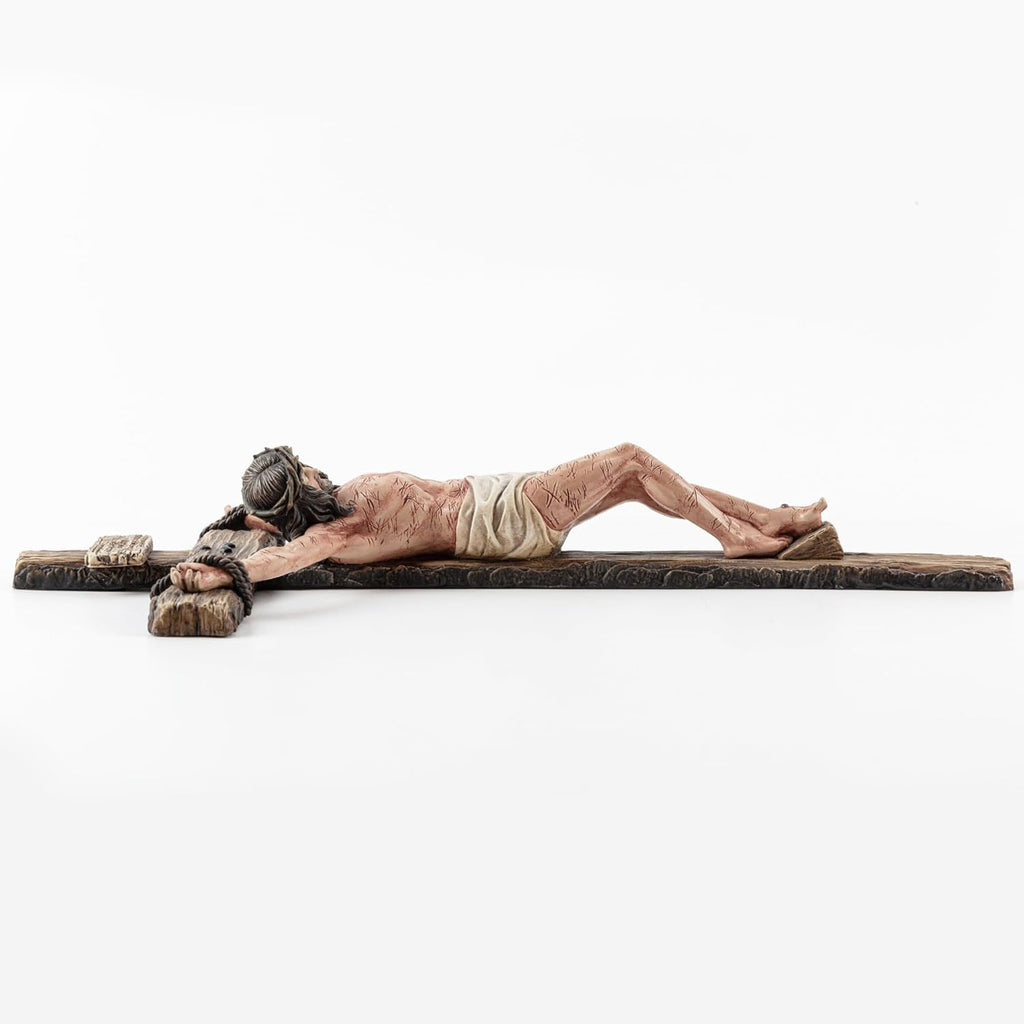 DevotedWalls 14" H Catholic Realistic Crucifix for Wall,Hand Painted Jesus Christ Wall Cross,Bloody Jesus on Crucifix,Realistic Jesús Chirst Cross for Church,Chapels and Home(Hand Painted in Full Color)