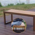 Patio Benches for Outdoors Waterproof Bench Solid Wood Park Chair Courtyard Balcony Teak Shoe Changing Garden Benches for Outdoors