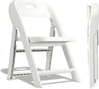 Giggle & Play 2 Pack of Kids Folding Chair with Backrest - Lightweight, Portable Toddler Chair for Indoor, Outdoor, Playroom & Classroom (White)