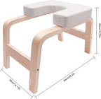 Headstand Bench ,Yoga Headstand Bench for Beginners,Feet Up Trainer Headstand Stool,Comfort Sponge Pad Yoga Headstand Chair,Sturdy Handmade Structure for Yoga Room Bedroom Office, 440lb Capacity ﻿
