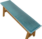Bench Cushion 1/2/3 Seater, Bench Pad with Ties, Soft Breathable Pad, Non Slip Seat Cushion with Ties for for Outdoor/Indoor Garden Patio Porch(Lake Blue,50x160cm)