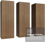 Madesa Kitchen Pantry Set Storage Cabinet 70" L 6 Doors 12 Utility Shelves 9 Adjustable Shelves Wooden Organization Unit Anti Tipping - Rustic