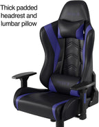 STAPLES Emerge Vartan Gaming Chair, Ergonomic, Adjustable Height, Swivel, Blue