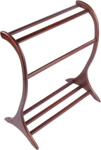 Winsome Bella Blanket Rack in Walnut Finish