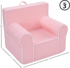 Heritage Kids Pink Everywhere Foam Armchair with Carry Handle and Removable Cover,25"x21"x22",Ages 3+