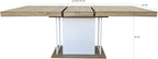 KEIKI Extendable Dining Table for 6-10 People, Dining Room Table for Gatherings, Living Meeting Room