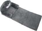 Baby Couch 2 in 1 Fold Out Kids Couch, Folding Out Toddler Chair, Soft Convertible Infant Seats Two Folds - Portable Design, Adorable Cartoon Animal, Ideal for Playroom and (Folding in thirds)