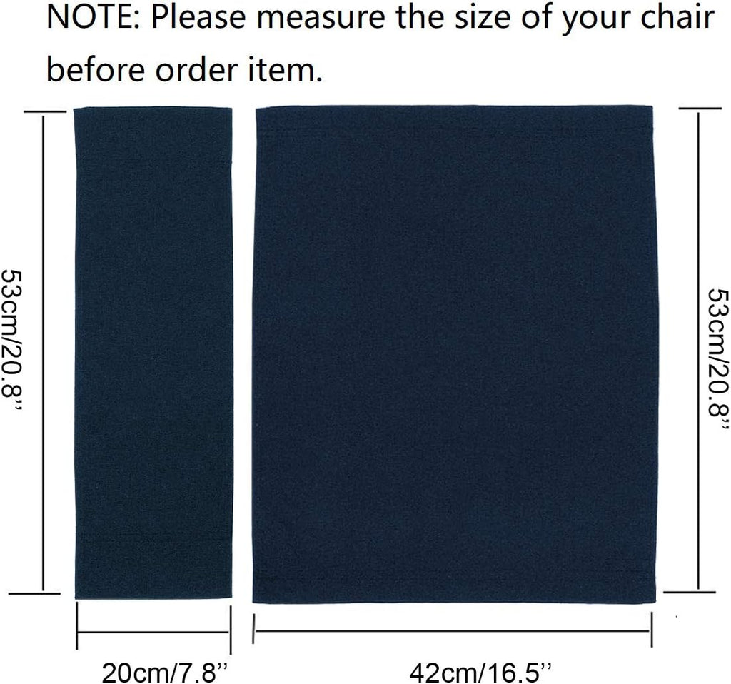 Counting Mars Stay Gent 2 Set Replacement Cover Canvas for Directors Chair, Navy, 20cm X 52cm + 52cm X 41cm