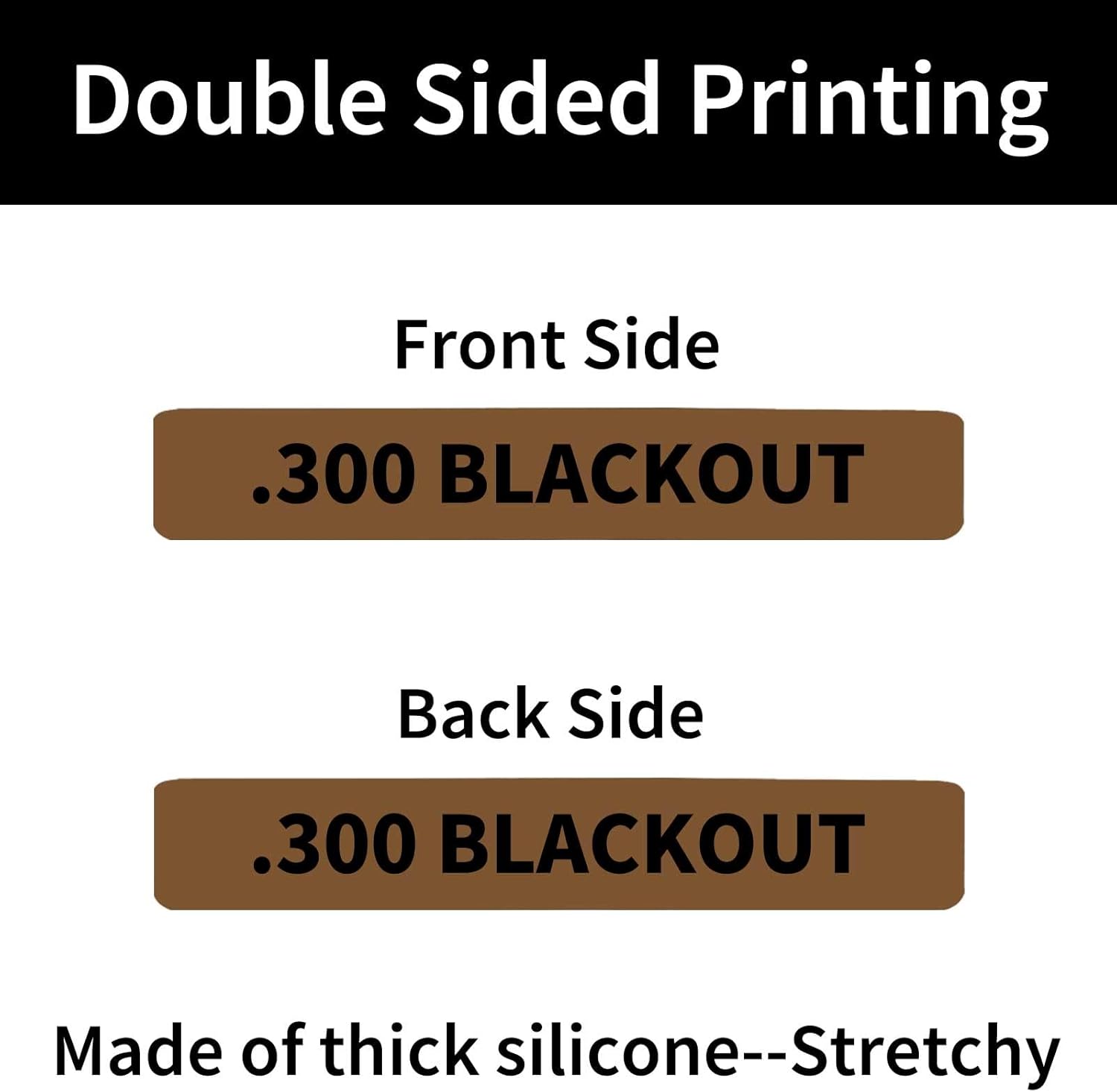 24 Pack Miaozhun .300 Blackout Magazine Marking Bands 300 BLK Magazine Caliber Identification(Coyote Brown-Black)
