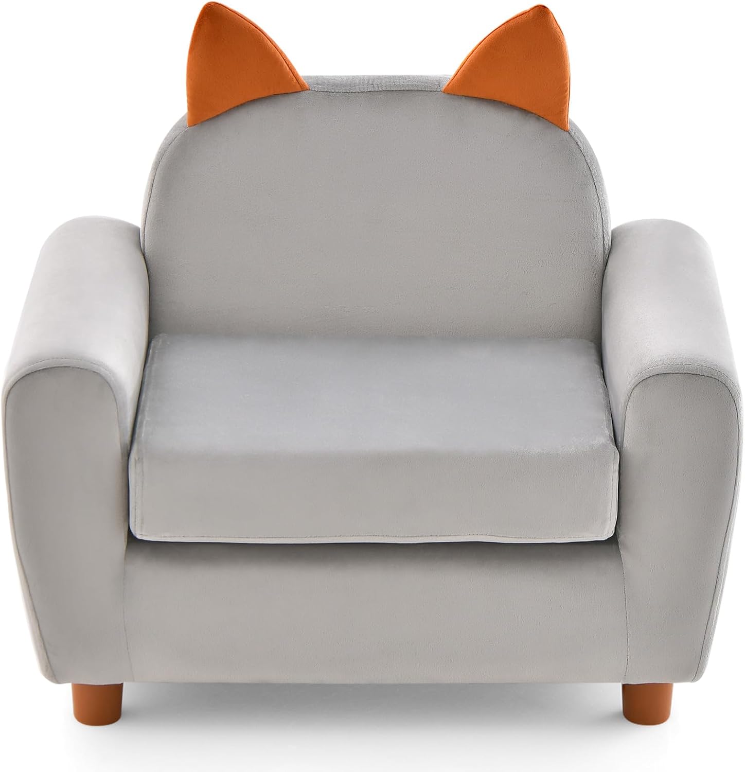 INFANS Kids Sofa, Children Armrest Chair with Sturdy Wood Construction and Dutch Velvet, Upholstered Toddler Armrest Couch Furniture for Nursery Kindergarten Playroom Preschool, Gift for Boys Girls