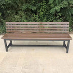 Patio Benches for Outdoors Bench Rest Area Shoe Changing Stool Solid Wood Back Outdoor Courtyard Square Seat Park Row Chair Garden Benches for Outdoors