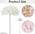 24PCS Light Pink Artificial Hydrangea Flowers with Stems, Silk Faux Hydrangea Heads for Baby Girl Shower & Nursery Decor