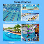 Stainless Steel Lifeguard Chairs with Double-Layer Sunshade,Loads 661lbs, Detachable Lifeguard Observation Chair, Referees Tall Chair with Hole & Hooks(1.2m)