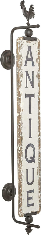 Deco 79 Wall Decor, 4" L x 8" W x 40" H, White