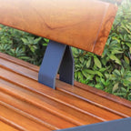 Patio Benches for Outdoors Leisure Seat Outdoor Rest Bench with Backrest Square Community Solid Wood Park Chair Garden Benches for Outdoors